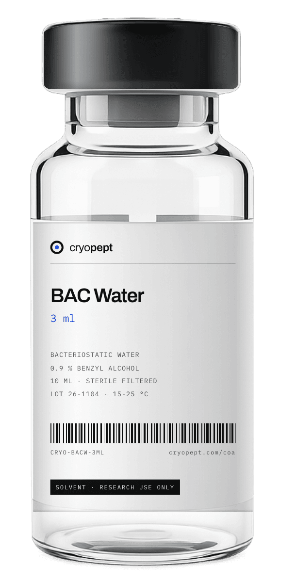BAC Water 3 ml vial - Cryopept Labs