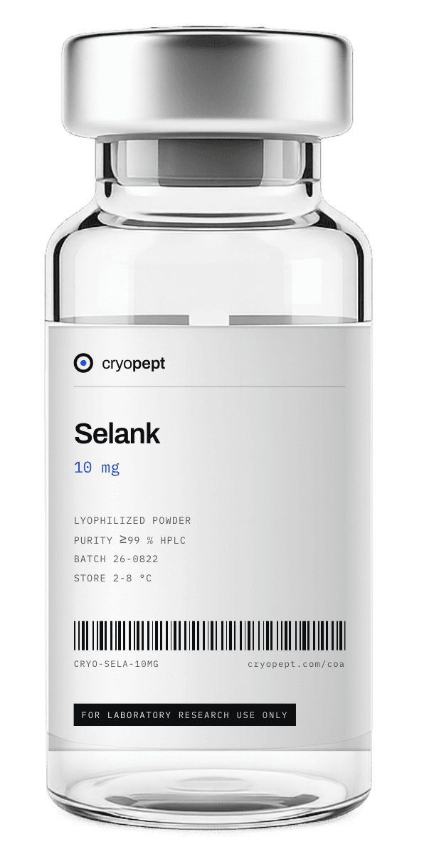 Selank 10 mg vial - Cryopept Labs