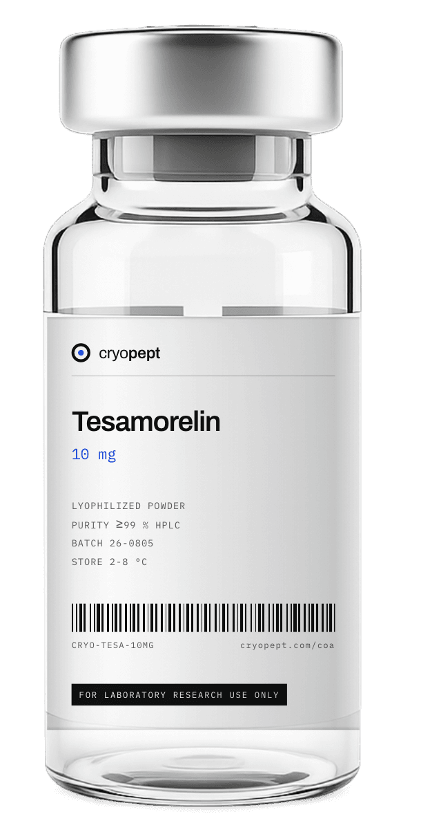 Tesamorelin 10 mg vial - Cryopept Labs
