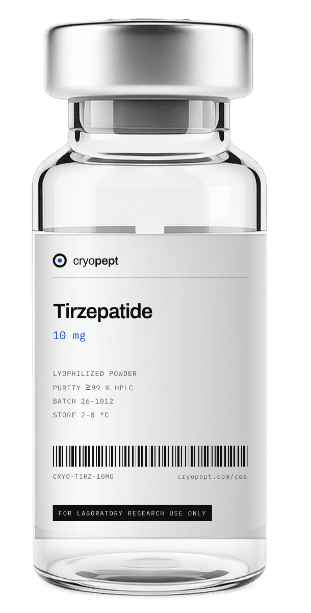 Tirzepatide 10 mg vial - Cryopept Labs